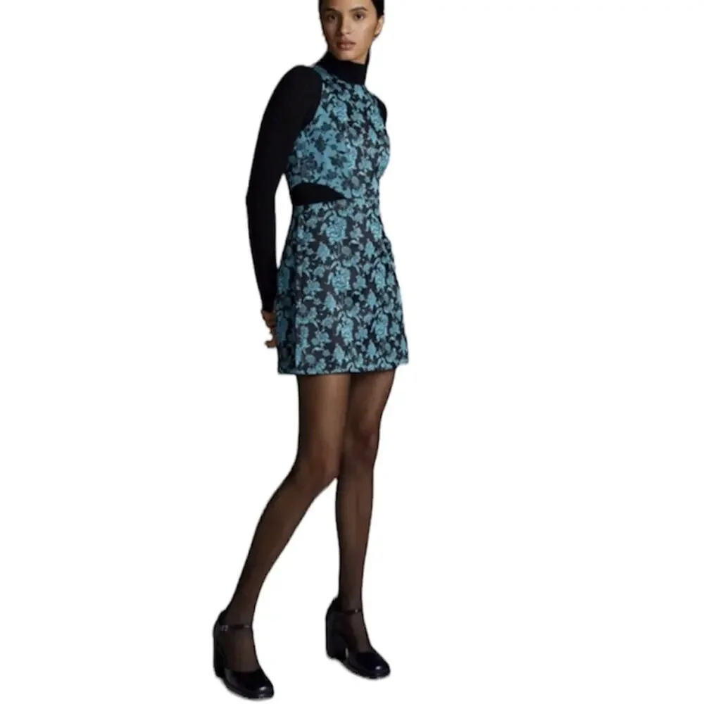 ANTHROPOLOGIE HUTCH Brocade Cut Out Side Dress